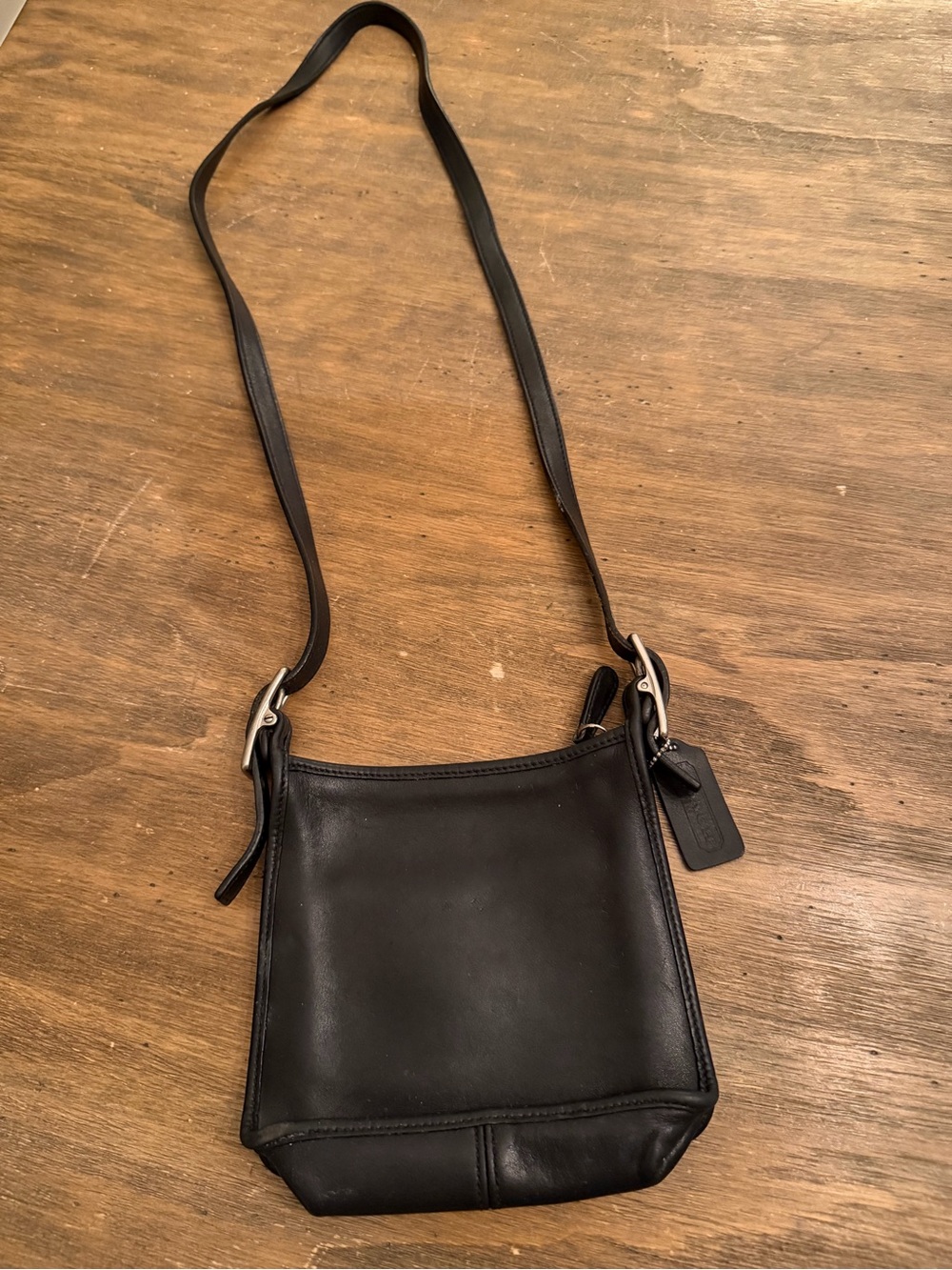 Y2K Coach Legacy Black Leather Mini Crossbody Bag Purse 6610 Rare